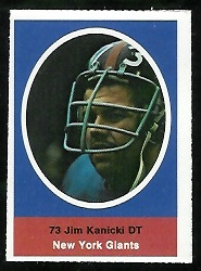 1972 Sunoco Stamps      422     Jim Kanicki DP